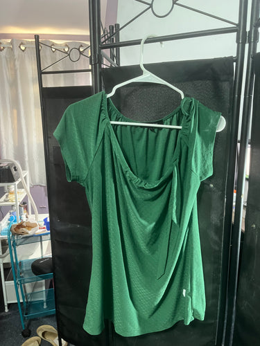 Emerald Drape Blouse 💚